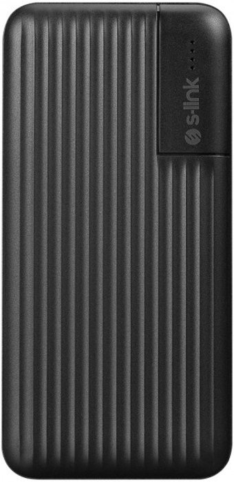 S-link G101 10000 mAh Hızlı Şarj USB & Type C Çoklu Kablolu Powerbank Siyah