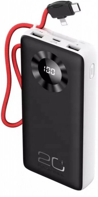 Konfulon Joko 20000 mAh Hızlı Şarj Dijital Göstergeli USB & Type C Çoklu Kablolu Powerbank