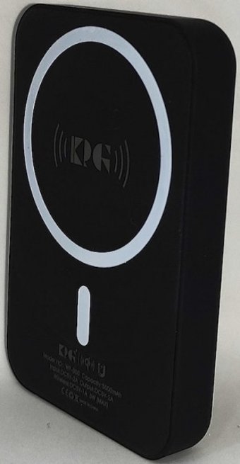King Power Power WP-050 5000 mAh Hızlı Şarj Mıknatıslı USB & Type C Kablolu Powerbank Siyah