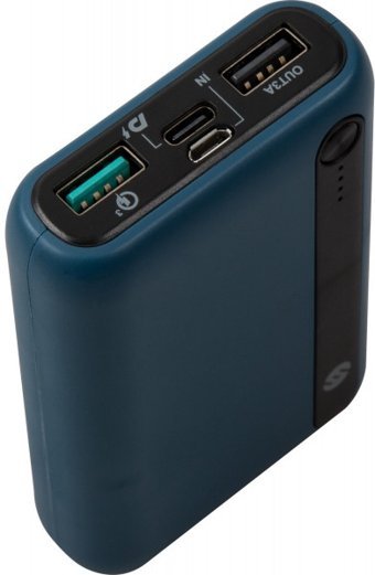 S-link IP-S10PD 10000 mAh Hızlı Şarj USB & Type C Çoklu Kablolu Powerbank Mavi