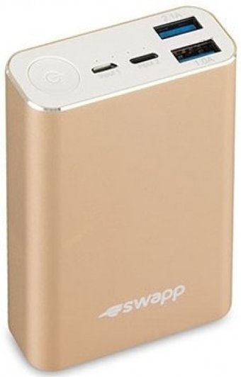 S-link Swapp IP-G15 10050 mAh Hızlı Şarj Micro USB Çoklu Kablolu Powerbank Altın