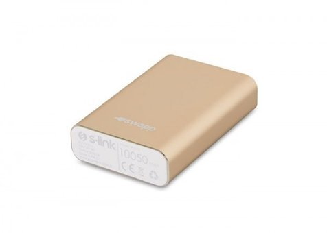 S-link Swapp IP-G15 10050 mAh Hızlı Şarj Micro USB Çoklu Kablolu Powerbank Altın