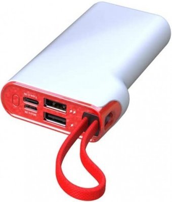 Konfulon A11 10000 mAh Hızlı Şarj USB & Type C Çoklu Kablolu Powerbank Beyaz