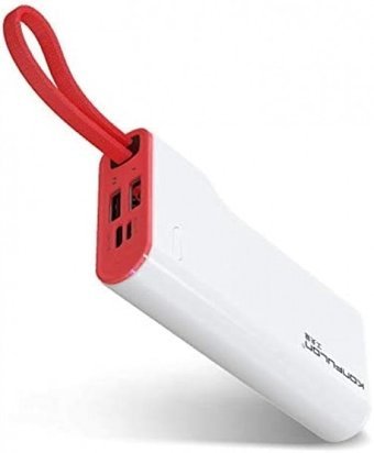 Konfulon A11 10000 mAh Hızlı Şarj USB & Type C Çoklu Kablolu Powerbank Beyaz