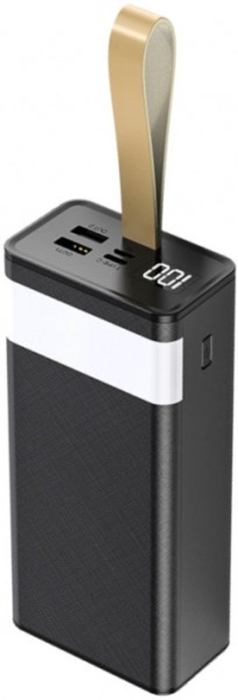 Sprange SR-P5 36000 mAh Hızlı Şarj Işıklı Dijital Göstergeli USB & Type C Çoklu Kablolu Powerbank Siyah