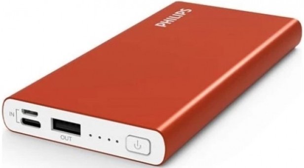 Philips DLP6710 10000 mAh Hızlı Şarj USB & Type C Kablolu Powerbank Turuncu