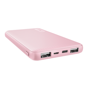 Trust Primo 10000 mAh Hızlı Şarj USB & Type C Çoklu Kablolu Powerbank Pembe