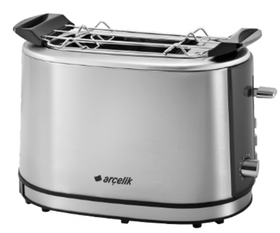 Arçelik K 8475 EK 2 Dilim Kırıntı Tepsili Telli 850 W İnox Mini Ekmek Kızartma Makinesi