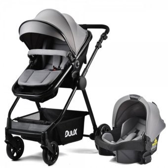Duux 2127 Apex Çift Yönlü Katlanabilir 360 Derece Dönen Tam Yatar Kabin Tipi Travel Sistem Bebek Arabası Gri