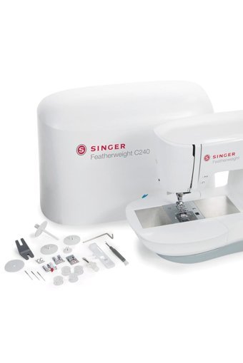 Singer Featherweight C240 Otomatik Düz Dikiş Çok Fonksiyonlu Mekanik Ev Tipi Dikiş Makinesi