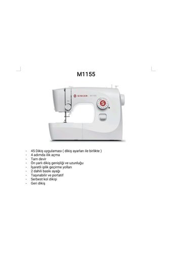 Singer M1155 Otomatik Düz Dikiş Çok Fonksiyonlu Elektrikli Dikiş Makinesi