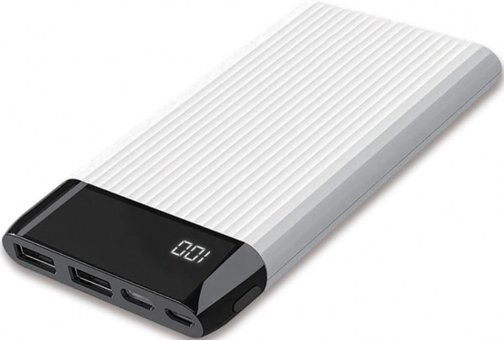 Dexim SY15 10000 mAh Hızlı Şarj Dijital Göstergeli USB & Type C Çoklu Kablolu Powerbank Beyaz