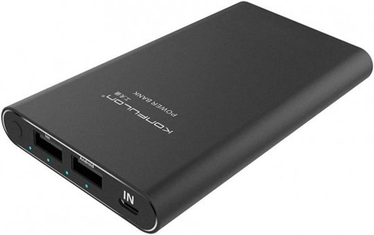 Konfulon A2 10000 mAh Hızlı Şarj Micro USB Çoklu Kablolu Powerbank Siyah