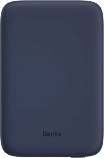 Benks MP01 5000 mAh Hızlı Şarj Mıknatıslı USB & Type C Kablolu Powerbank Lacivert