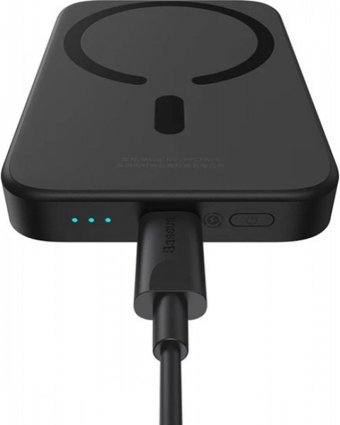 Baseus PPCXW06 6000 mAh Hızlı Şarj USB & Type C Çoklu Kablolu Powerbank Siyah