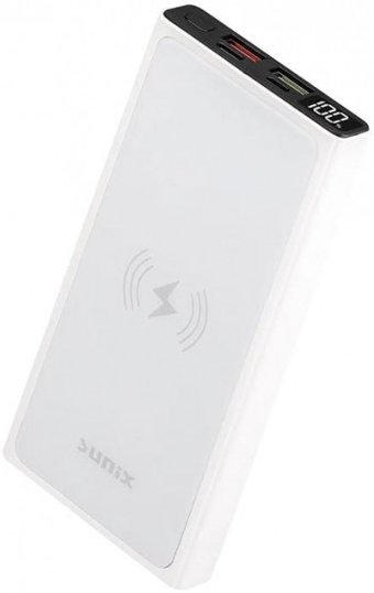 Sunix PB-20 14000 mAh Hızlı Şarj Dijital Göstergeli USB & Type C Çoklu Kablolu Powerbank Beyaz