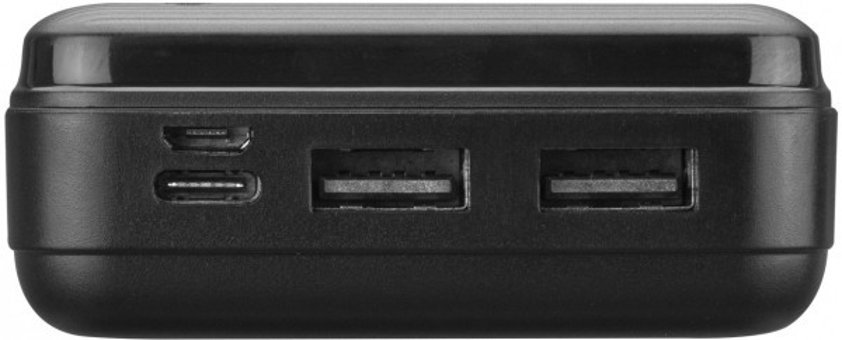 Asonic AS-P20 20000 mAh Hızlı Şarj USB & Type C Çoklu Kablolu Powerbank Siyah