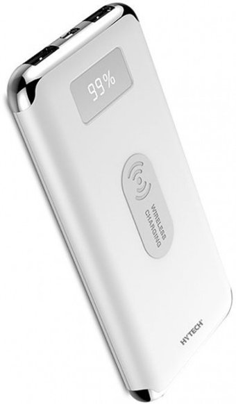 Hytech HP-C10W 10000 mAh Hızlı Şarj Dijital Göstergeli Lightning Çoklu Kablolu Powerbank Beyaz