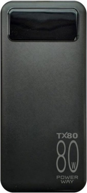 Powerway TX80 80000 mAh Hızlı Şarj Işıklı Dijital Göstergeli Lightning Çoklu Kablolu Powerbank
