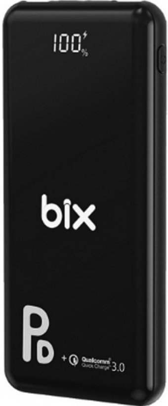 Bix PB101 10000 mAh Hızlı Şarj Dijital Göstergeli USB & Type C Çoklu Kablolu Powerbank