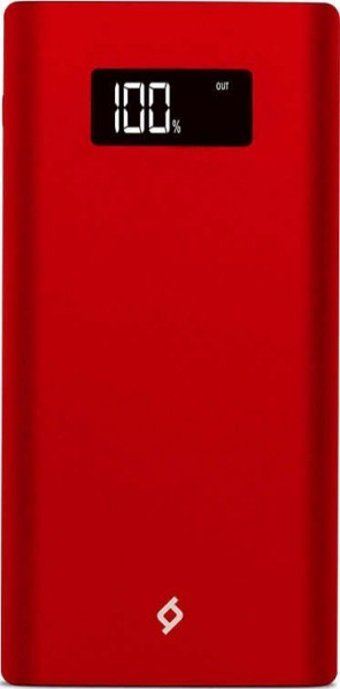 Ttec AlumiSlim 10000 mAh Hızlı Şarj Dijital Göstergeli Micro USB Çoklu Kablolu Powerbank Kırmızı