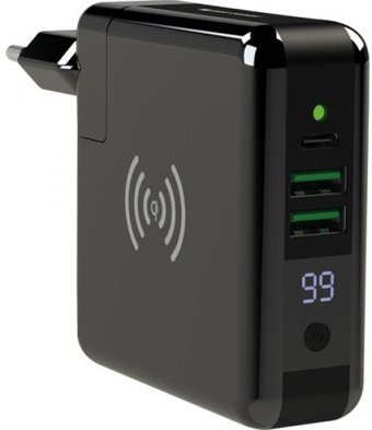 Swiss Charger 6700 mAh Hızlı Şarj Dijital Göstergeli USB & Type C Çoklu Kablolu Powerbank