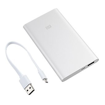 Xiaomi Mi 5000 mAh Hızlı Şarj Micro USB Kablolu Powerbank Gümüş