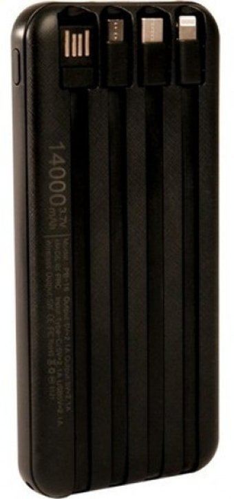 Sunix PB-16 14000 mAh Hızlı Şarj Dijital Göstergeli USB & Type C Çoklu Kablolu Powerbank Beyaz