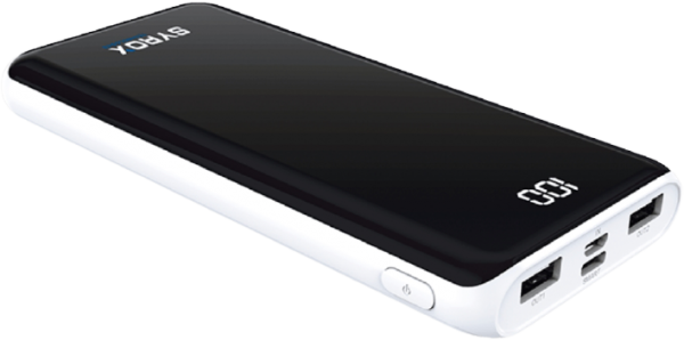 Syrox SYX-PB118 10000 mAh Hızlı Şarj Dijital Göstergeli USB & Type C Çoklu Kablolu Powerbank Beyaz