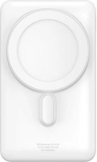 Baseus PPCXZ10 10000 mAh Hızlı Şarj Dijital Göstergeli USB & Type C Kablosuz Powerbank Beyaz
