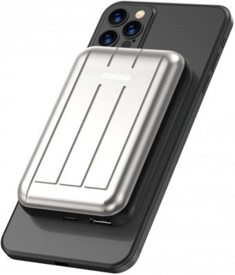 Foneng Q29 10000 mAh Hızlı Şarj USB & Type C Çoklu Kablolu Powerbank Gri