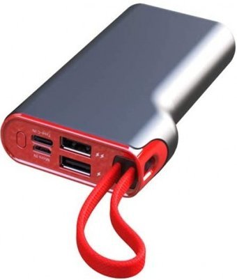 Konfulon A11 10000 mAh Hızlı Şarj USB & Type C Çoklu Kablolu Powerbank Siyah