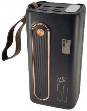NeTtech NT-PW14 50000 mAh Hızlı Şarj Işıklı Lightning Çoklu Kablolu Powerbank