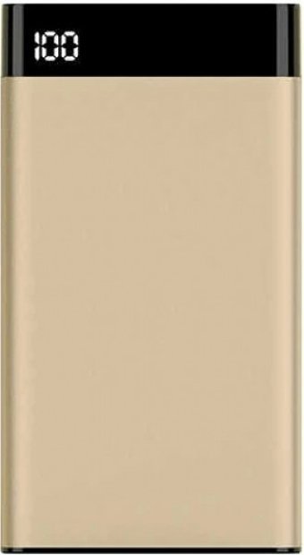 Xipin T13 10000 mAh Hızlı Şarj Dijital Göstergeli Micro USB Çoklu Kablolu Powerbank Altın