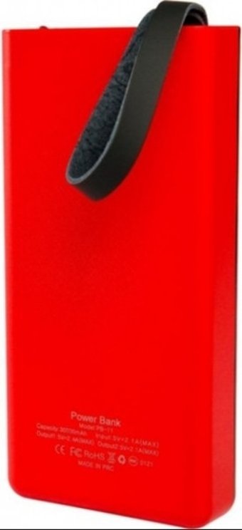 Sunix PB-11 30000 mAh Hızlı Şarj Işıklı Dijital Göstergeli Lightning Çoklu Kablolu Powerbank Kırmızı