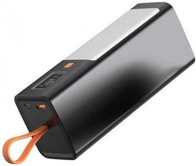 Xipin T133L 40000 mAh Hızlı Şarj Işıklı Dijital Göstergeli USB & Type C Çoklu Kablolu Powerbank Siyah