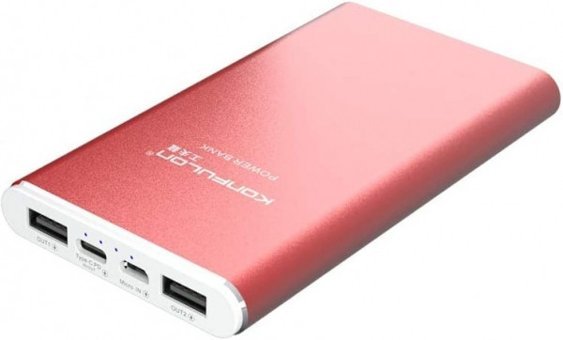 Konfulon A3Q 10000 mAh Hızlı Şarj USB & Type C Çoklu Kablolu Powerbank Kırmızı