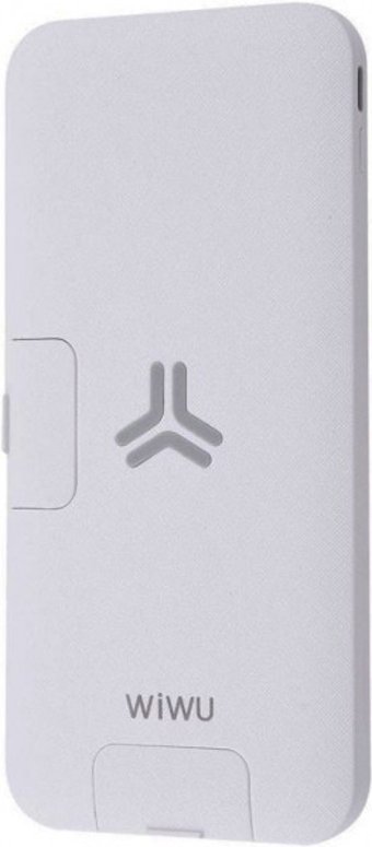 Wiwu W3 10000 mAh Hızlı Şarj USB & Type C Çoklu Kablolu Powerbank Beyaz