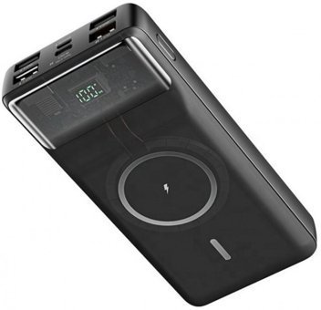 Konfulon M17W 20000 mAh Hızlı Şarj Mıknatıslı Dijital Göstergeli USB & Type C Çoklu Kablolu Powerbank