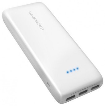 RAVPower Ace 22000 mAh Hızlı Şarj Micro USB Çoklu Kablolu Powerbank Beyaz