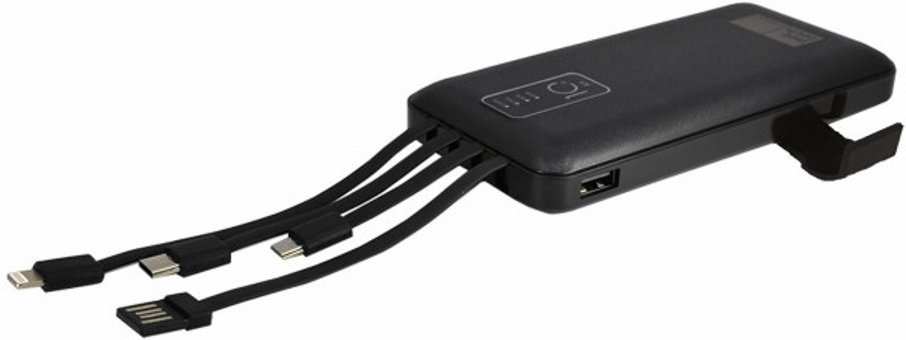 NeTtech NT-PW09 10000 mAh Hızlı Şarj Micro USB Çoklu Kablolu Powerbank