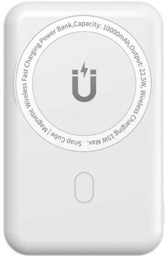 Wiwu SC10000 10000 mAh Hızlı Şarj Mıknatıslı USB & Type C Kablolu Powerbank Beyaz