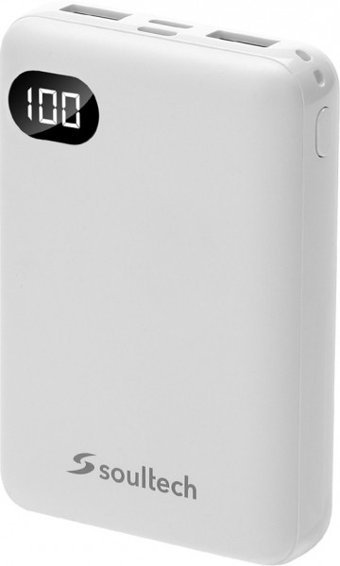 Soultech Comfort 10000 mAh Hızlı Şarj Dijital Göstergeli Lightning Çoklu Kablolu Powerbank