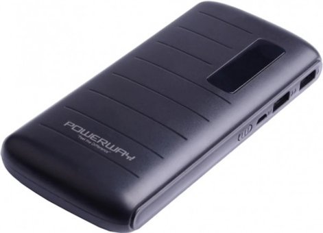 Powerway TX100 10000 mAh Hızlı Şarj Işıklı Dijital Göstergeli Micro USB Çoklu Kablolu Powerbank Gri