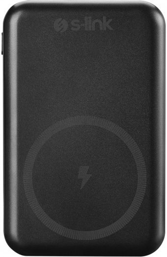 S-link G103 10000 mAh Hızlı Şarj Mıknatıslı USB & Type C Çoklu Kablolu Powerbank Siyah