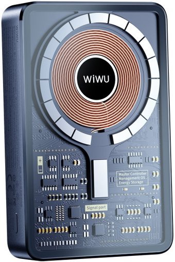 Wiwu JC-21 10000 mAh Hızlı Şarj Mıknatıslı Dijital Göstergeli Lightning Kablolu Powerbank