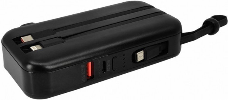 NeTtech NT-PW16 10000 mAh Hızlı Şarj USB & Type C Çoklu Kablolu Powerbank