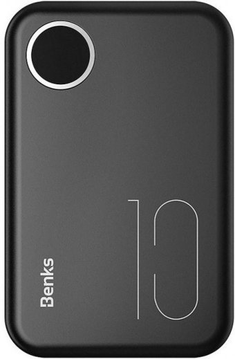 Benks PB10 10000 mAh Hızlı Şarj Dijital Göstergeli USB & Type C Çoklu Kablolu Powerbank Siyah