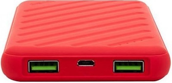 Preo Jetpower 10000 mAh Hızlı Şarj Lightning Çoklu Kablolu Powerbank Kırmızı