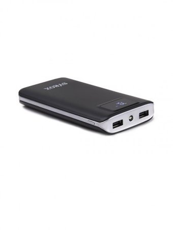 Syrox SYX-PB104 12000 mAh Hızlı Şarj Işıklı Dijital Göstergeli Micro USB Çoklu Kablolu Powerbank Siyah
